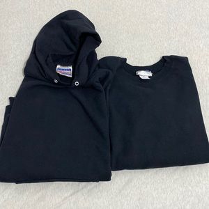 Hanes Ultimate Cotton “Print Pro” Black XL Sweater and Hoodie